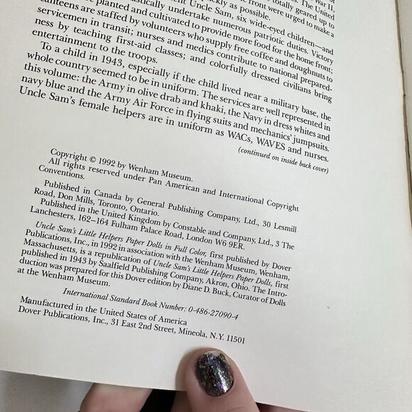 Vintage 90s Paper Dolls Uncut Uncle Sam’s Little Helpers Patriotic Army Military - Picture 5 of 10